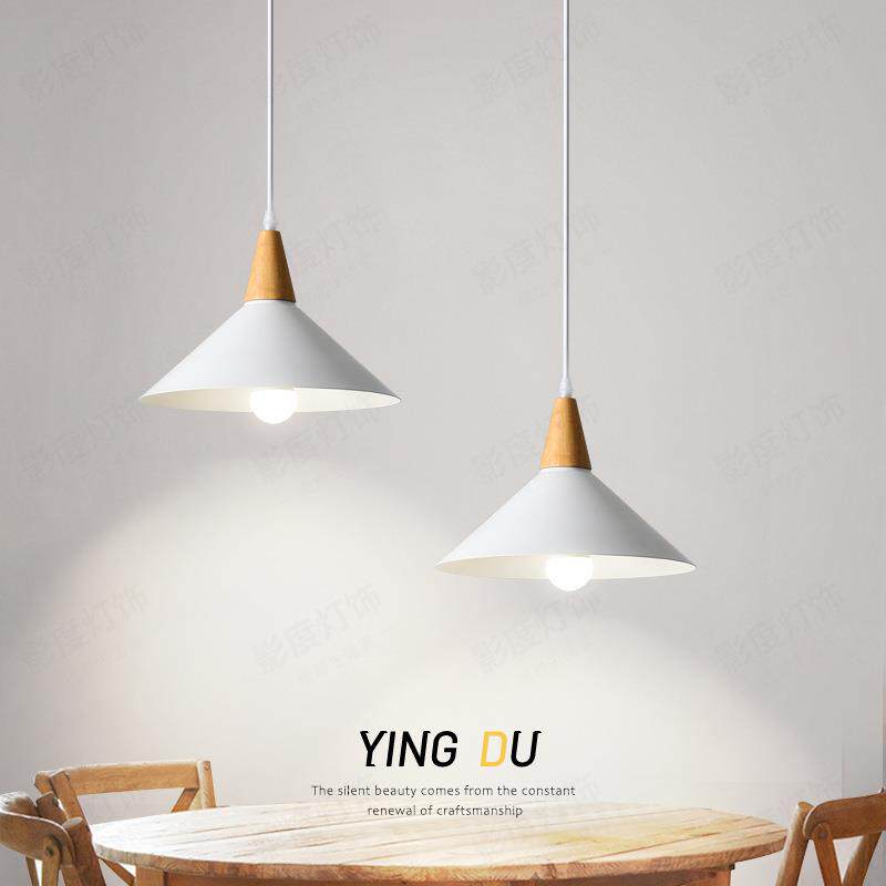 北欧三头餐厅吊灯日式极简茶室餐桌灯吧台灯饰创意卧室床头小吊灯