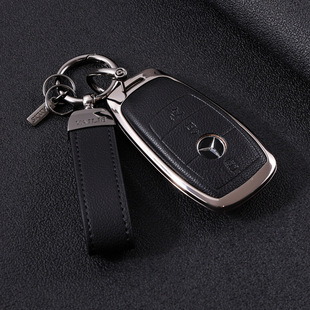 适用奔驰c260l钥匙套e300l壳glc300l包c200l男e260汽车s400l扣eqe