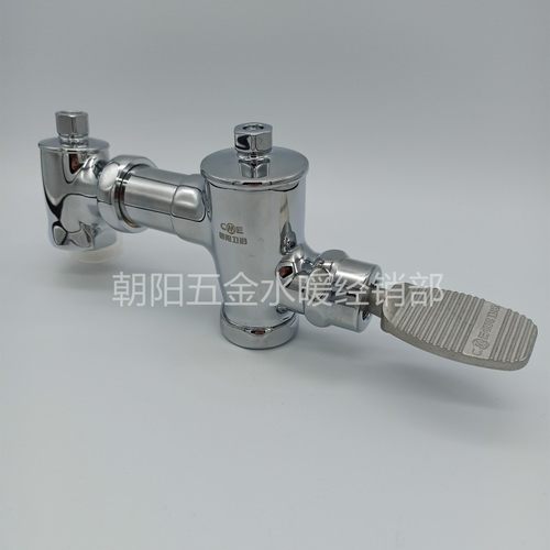 朝阳牌全铜延时脚踏冲水阀脚踩大便池蹲便冲水器卧式冲洗延时阀