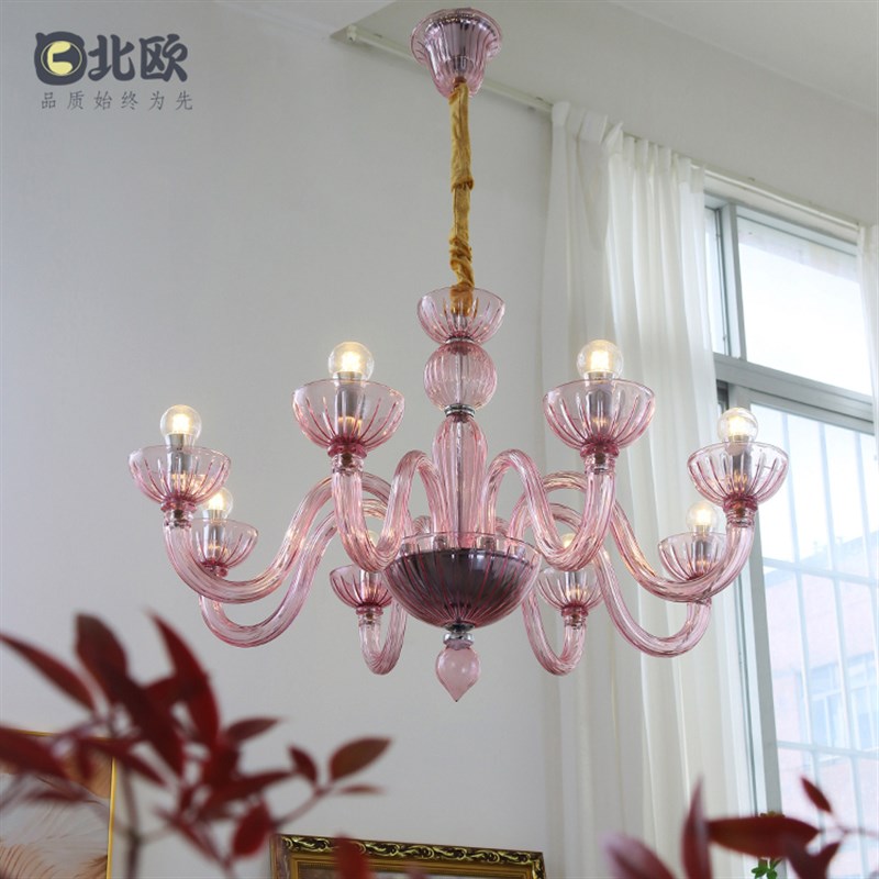 法式穆拉诺玻璃吊灯现代意式轻奢设计师创意客厅卧室餐厅枝形灯具