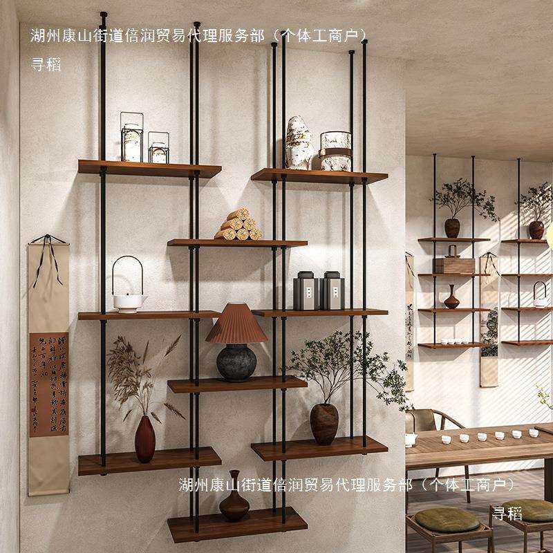 悬挂置物架办公室吊顶书架吧台吊架装饰架茶室吊架展示架