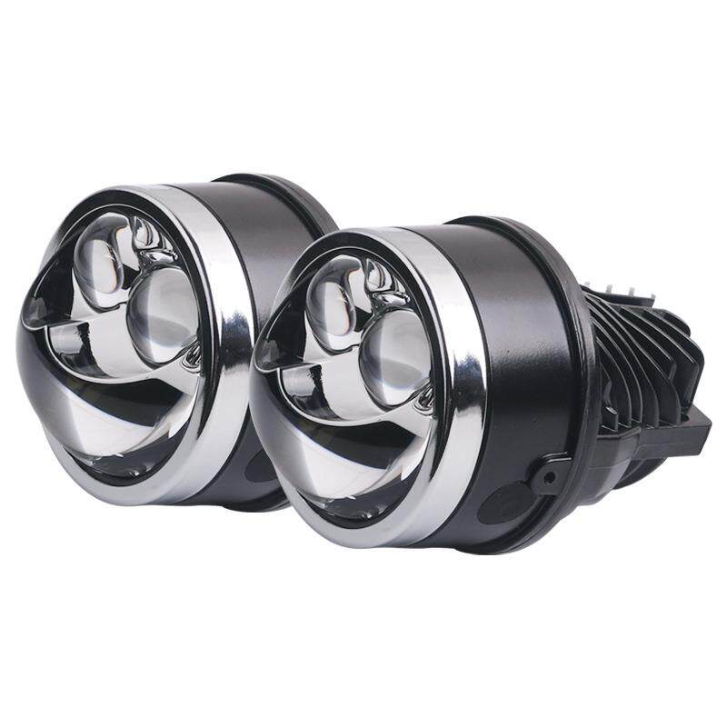 三为车灯SANVI 3寸LED双眼雾灯透镜 50w 5500k远近一体雾灯升级