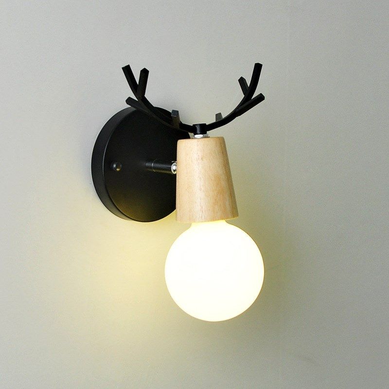 鹿角led壁灯轻奢复古个性现代创意简约餐厅走廊过道墙壁装饰挂灯