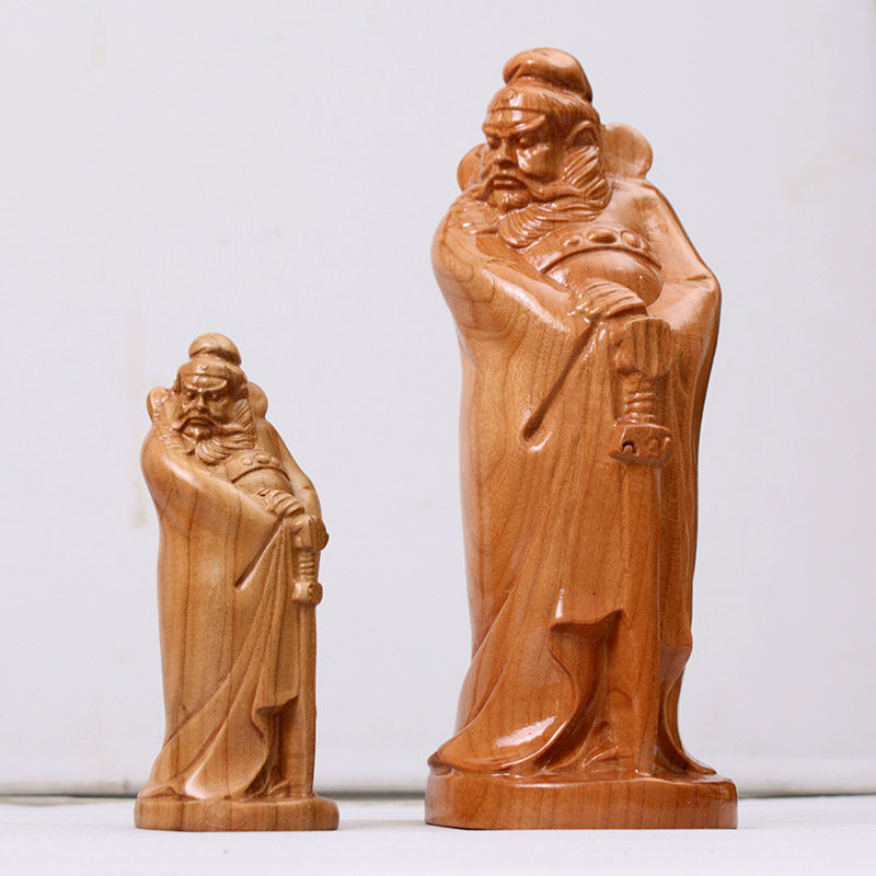 桃木钟馗摆件木雕中式传统家居商铺办公室古典复古整料无拼接