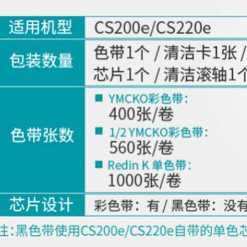hiti呈妍证卡打印机cs200e工牌门禁卡彩色卡片pvc卡全格彩色CS-2