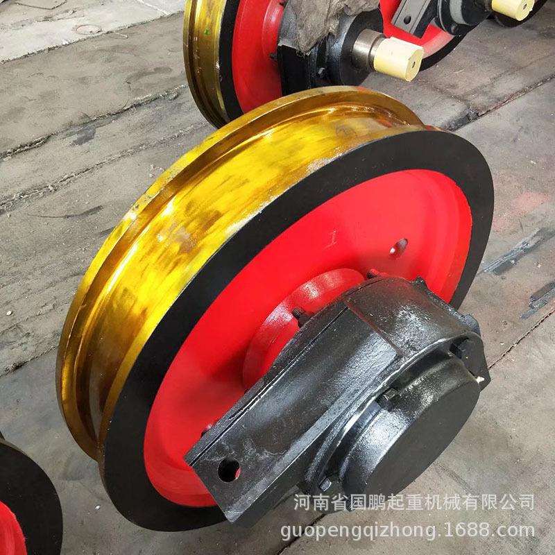 直径600*180双边主被动车轮组铸钢锻造行车天车轮角箱轴承箱轮