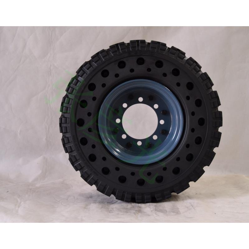 三吨叉车轮胎实心轮胎650-10/28x9-15减震带孔实心轮胎舒适散热快