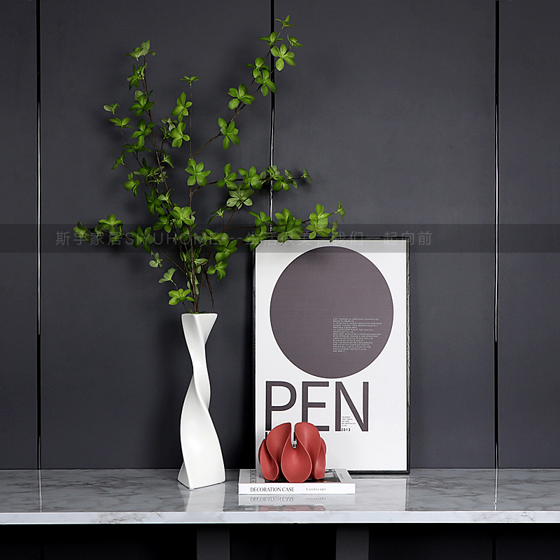 入户玄关装饰摆件电视柜客厅斗柜装饰品高级感软装挂画花艺工艺品