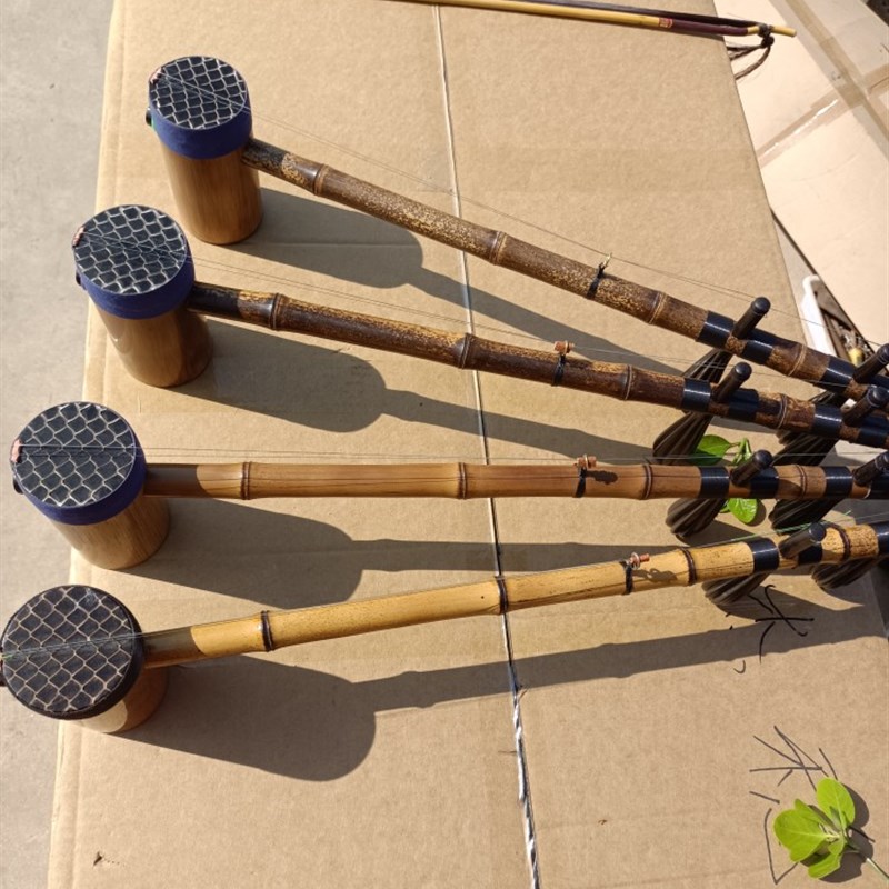 八音顺艺专业演奏京胡大二黄全套配件琴杆瓷实铁里筒黑乌梢蛇皮