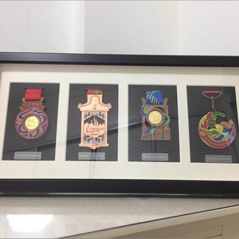 马拉松奖牌展示架收纳盒挂框奖章立体相框奖花展示框挂牌挂架摆台