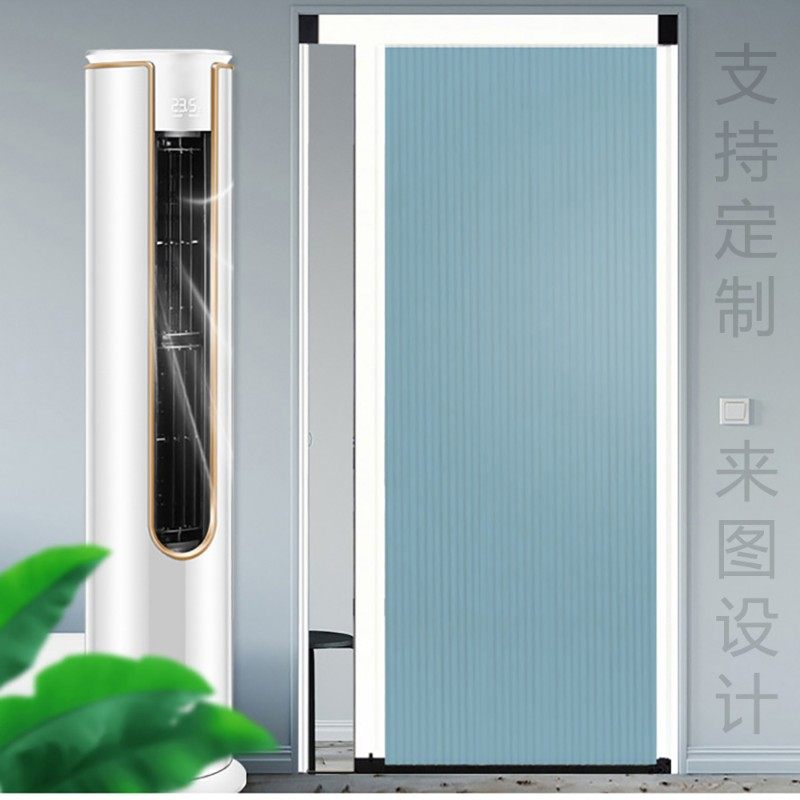 御曼隐形折叠门定制伸缩推拉门卫生间隔断门防水浴室门帘厨房移门