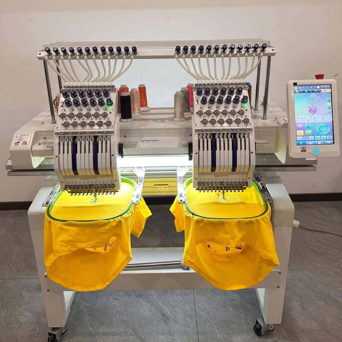 1202CT叶氏2头12针电脑绣花机三合一功能工业加工刺绣机大豪电控