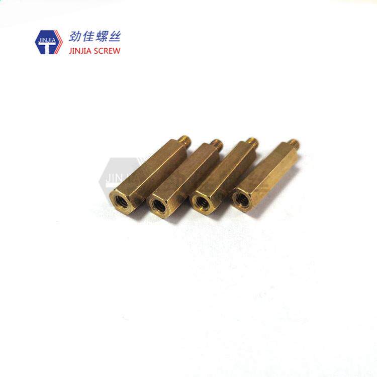 单头六角铜柱M3机箱螺丝 单头铜螺柱螺丝主板公母铜柱立柱
