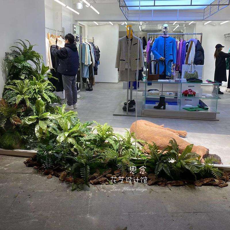立体绿植山微景观植物山坡设计感橱窗花艺软装简约创意装饰
