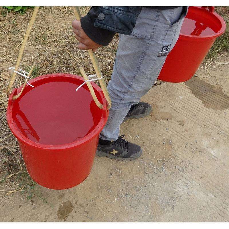 老式牛筋挑水灌溉橡胶桶粪桶农用农村黑色家用熟胶双耳担水桶塑料