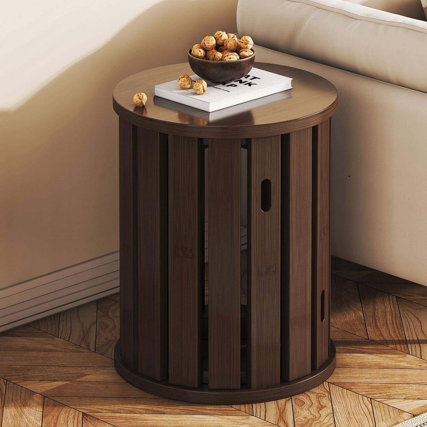 楠竹叠叠乐凳子可叠放圆凳家用客厅餐桌凳网红 茶几边几凳矮凳