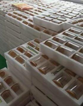 圆玻璃瓶罐厨房防潮密封形收纳调料储罐调味011110件套带物量勺套