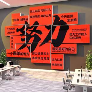 搞化钱OPF贴电商办公墙室墙面装饰布置公司企业文销爆售单励志标