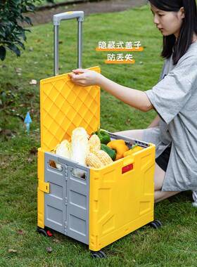 J用^h买菜车小拉车家轻便携折购物车手推车网红F5M65282拖叠车便