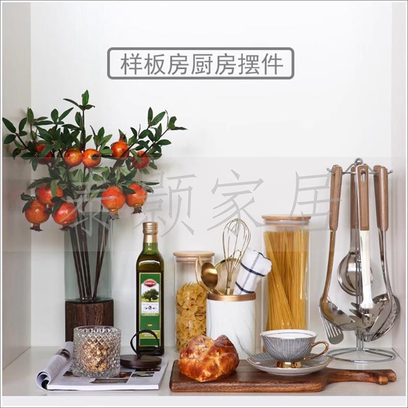 全屋设计橱柜软装饰品简约现代样板间厨房创意摆件储物罐咖啡杯
