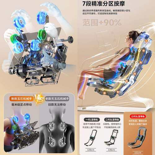 按摩椅太空舱跨境源头工厂豪华多功能SL导轨家用全自动智能按摩