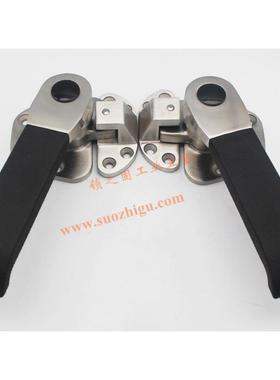 FLOK81锈旋转把手烤L箱钢蒸饭柜不海鲜柜门把手黑色柄拉手门锁扣