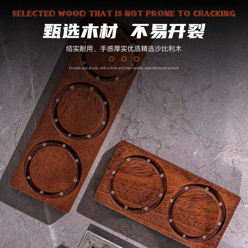 咖啡5机粉碗壁收纳座木制磁吸壁挂架板实62200木8mm咖啡粉碗滤篮