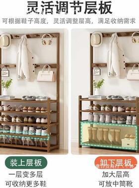 简易鞋架衣纳帽架一服体门口衣收架入户鞋TNM架子入户门鞋柜挂衣