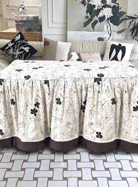 加厚可拆脱胆被子烤1火罩子新款长方家形用.2米烤洗火桌罩L999110