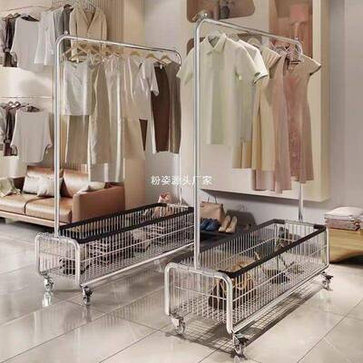 地可移能动VAG挂衣架家用卧室衣帽架多功落收纳衣店架服装展示架