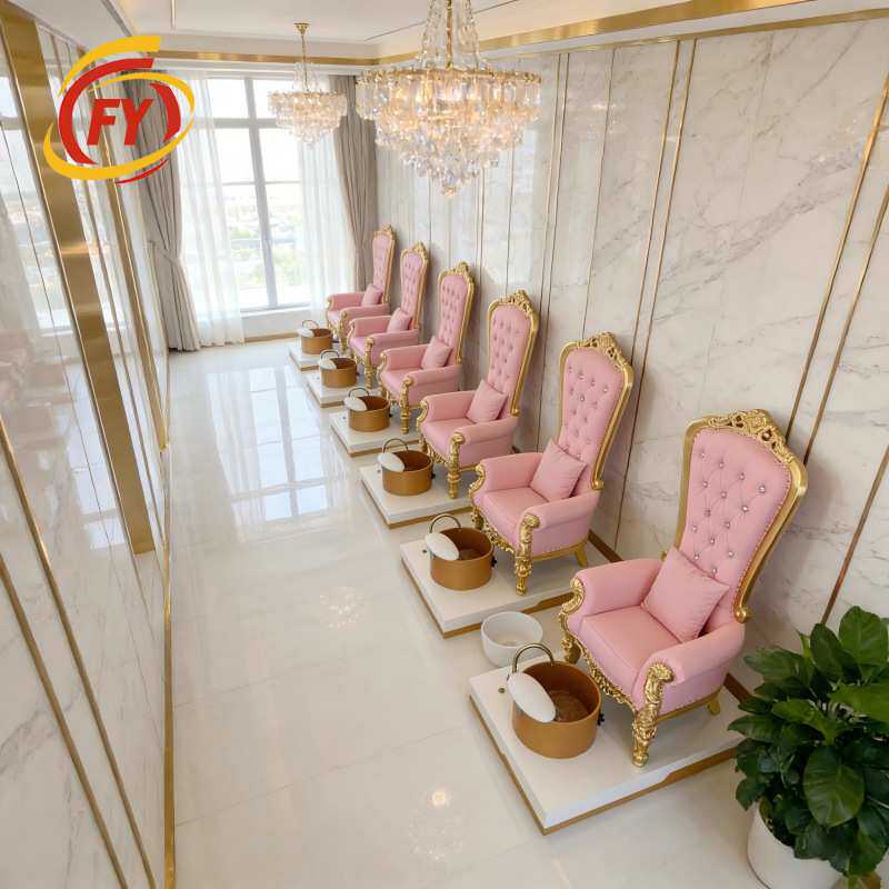 电动纹眉美足一体躺椅电动足浴沙发按摩椅足疗洗脚按摩床美甲沙发