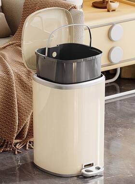 间塑料厨房垃桶带圾盖脚踏式家客厅用轻奢高档大号KTD容量卫生卧