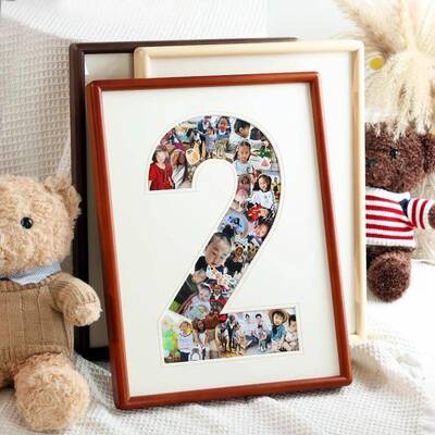 年纪相框diy儿童周岁念数字画框架加打JSI印一照片装裱挂墙高级周