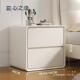 实床头柜简约安装 奶油木卧室收985纳小家用床边柜 现代型轻新奢款
