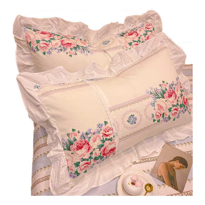 纯棉枕套一对装高端100全棉双人大号枕头套网红款单人枕芯内胆套