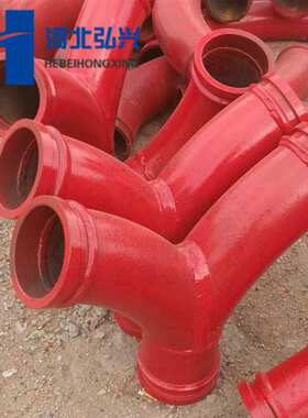 DN125*R500*90三通泵管 人字形三通弯管 通铺耐*磨三通