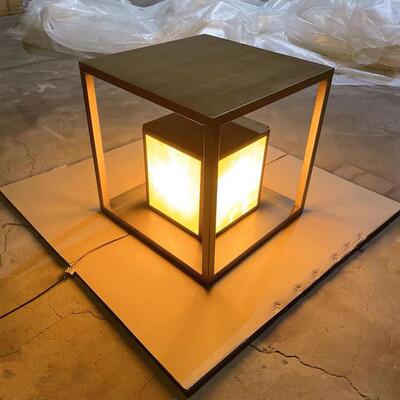 灯具加工拉丝古铜柱头灯别墅围墙灯小区墙头灯ZSZ-3013led草坪灯