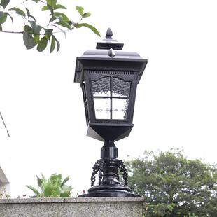 中山欧式柱头灯户外复古庭院灯灯具照明防水景观灯家用灯头