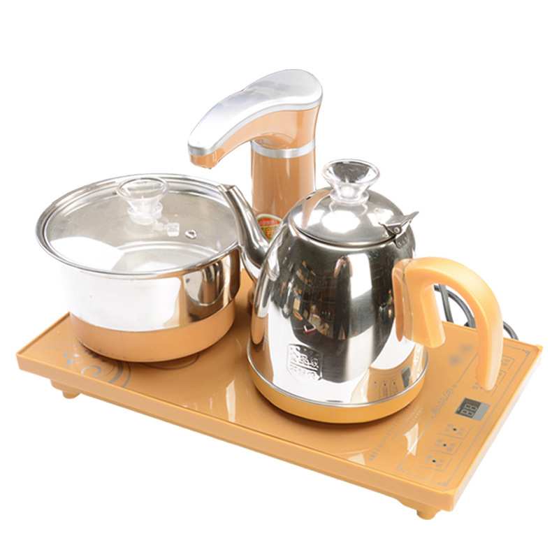 044家用茶具配件排水实木茶盘四合一套装茶台全自动电磁炉茶托盘