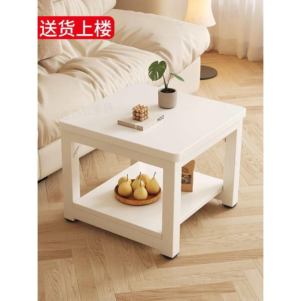 小方桌茶几正方形用双层茶桌餐桌饭桌简四方矮桌木头桌小桌子