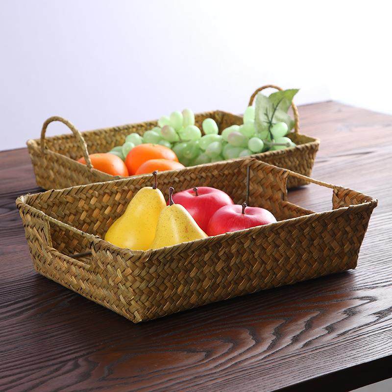 长方形海草盒收纳篮草编收纳筐收纳盒手工海草带盖编织筐储物筐,玩具/童车/益智/积木/模型,毛绒/玩偶/公仔/布艺类玩具,淘宝优惠券,粉丝福利购,淘宝优惠卷