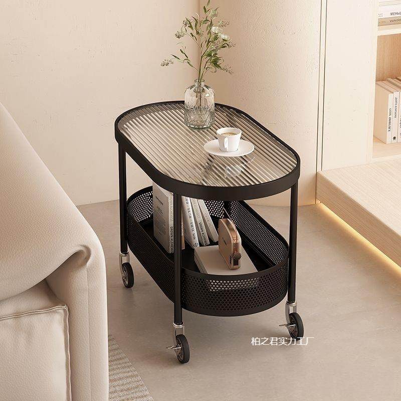 可移动茶几带轮沙发小边几简约客厅现代侧边床头柜家用玻璃小推车,电子元器件市场,其它元器件,淘宝优惠券,粉丝福利购,淘宝优惠卷