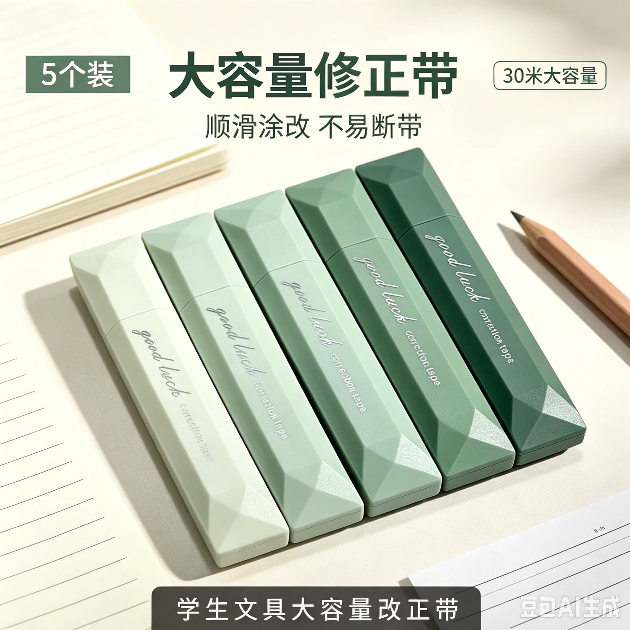 【老师推荐】隐形大容量渐变色笔式修正带高颜值顺滑防摔学生用XZ