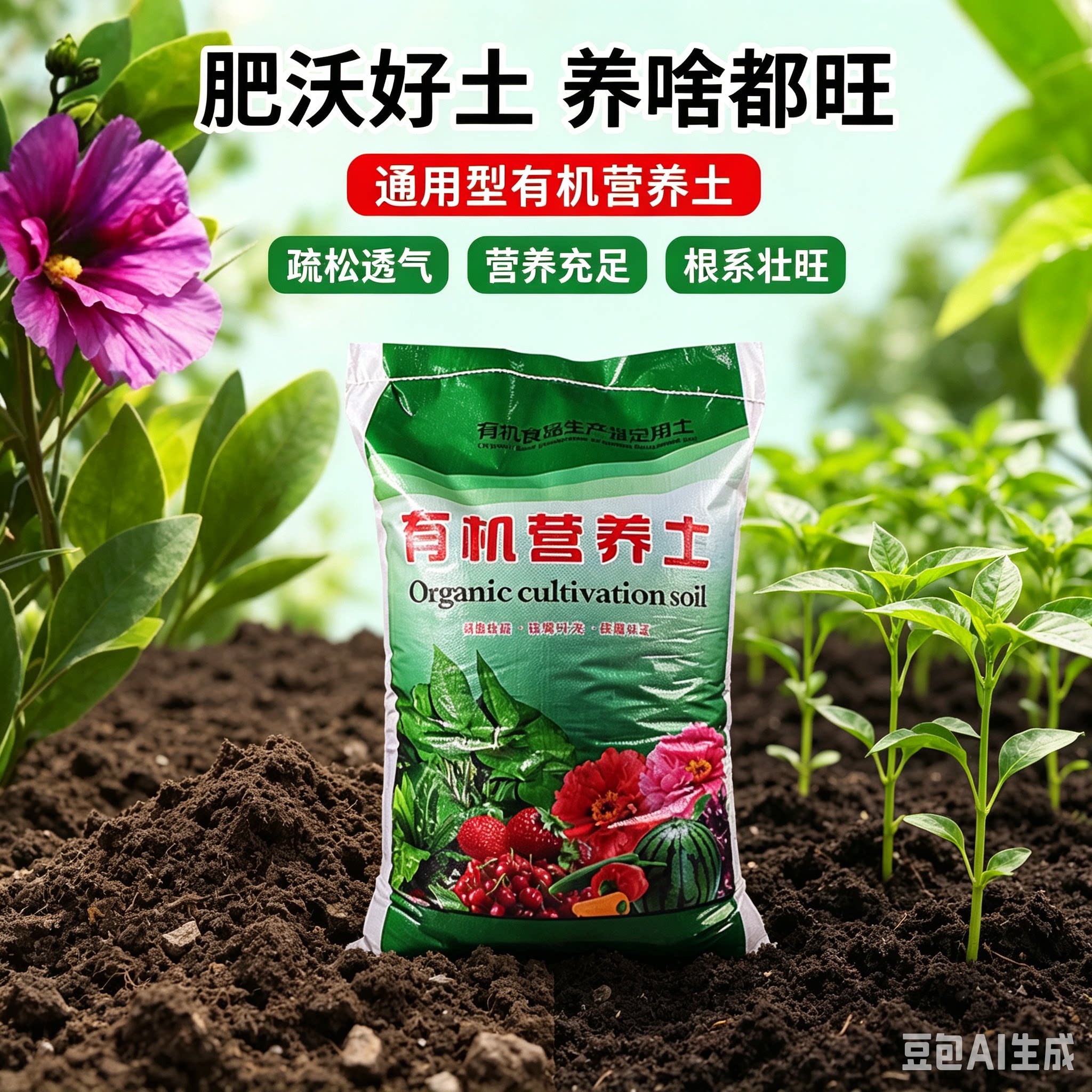 多肉专用泥炭营养土养花透气种菜育苗土壤家用兰花蔬菜盆栽肥料XZ