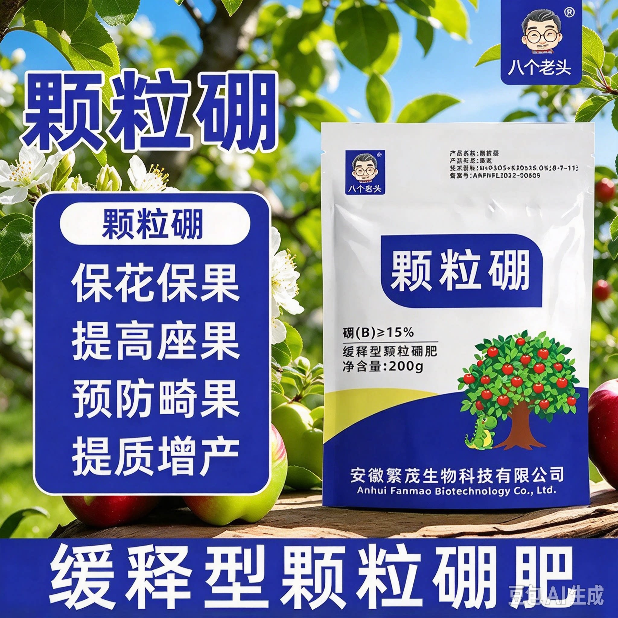 【拍二发三】颗粒硼柑橘果树玉米小麦大豆蔬菜通用底肥水溶缓HF