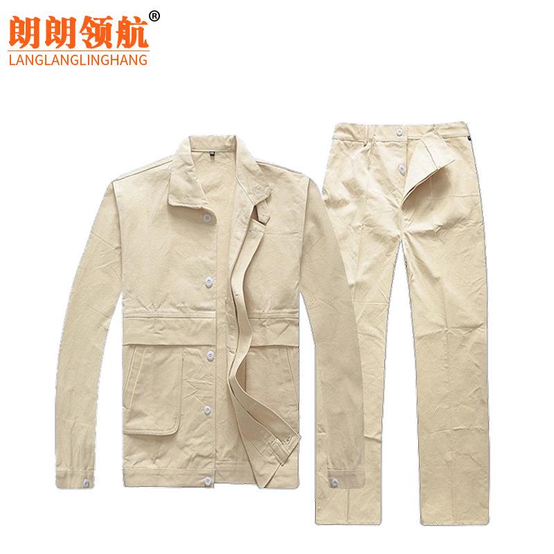 电焊服厚帆布男女耐磨电焊防火花劳保工作服防烫烧焊耐高温防护