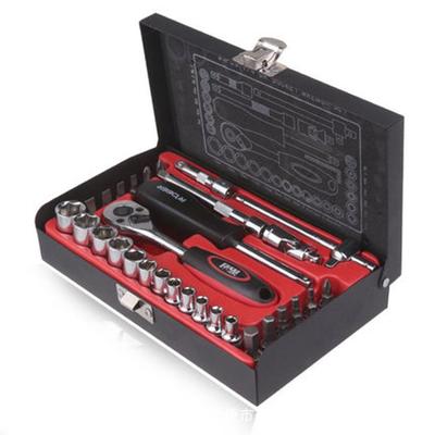 飞鹿33件汽车维修套装汽修工具汽保套筒扳棘轮套筒扳手组套RTH-33
