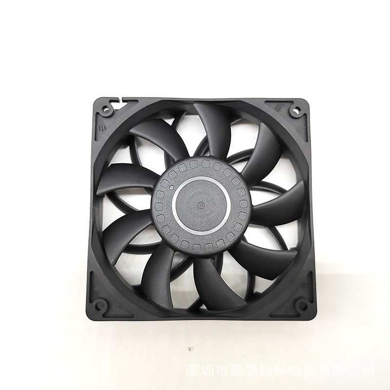 塑胶工业轴承结构双滚珠含油液压DC直流风机JQ12025CY散热风扇