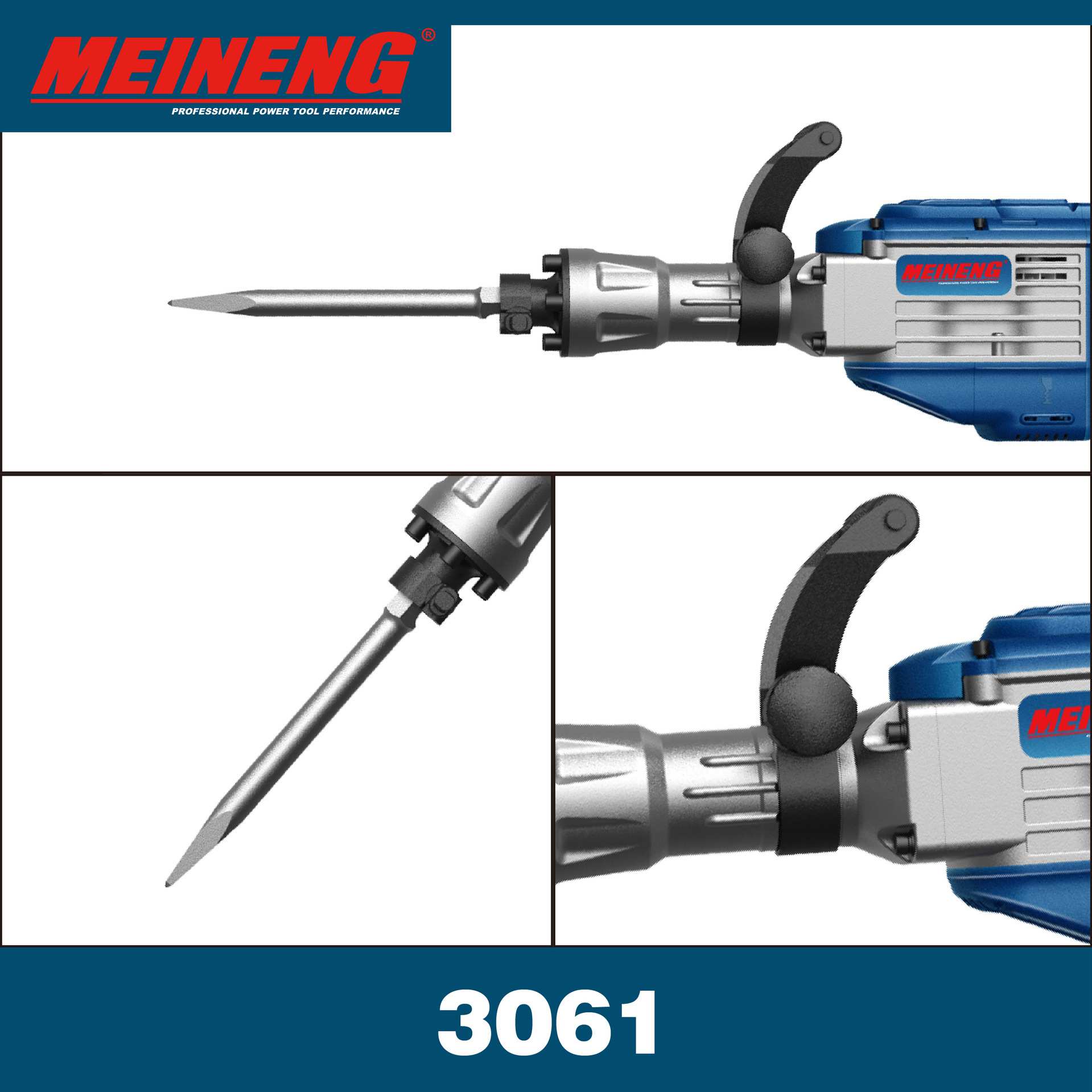 3061 厂家 电动工具 1850W 专业手钻 工业混凝土拆除锤