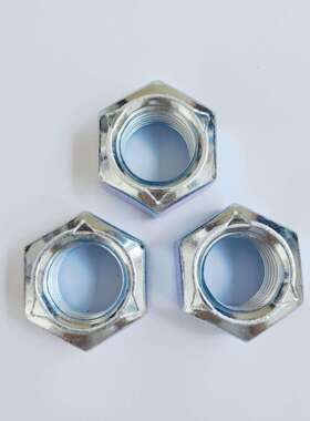 DIN980V六角全金属压点锁紧螺母M8现货10级蓝白锌